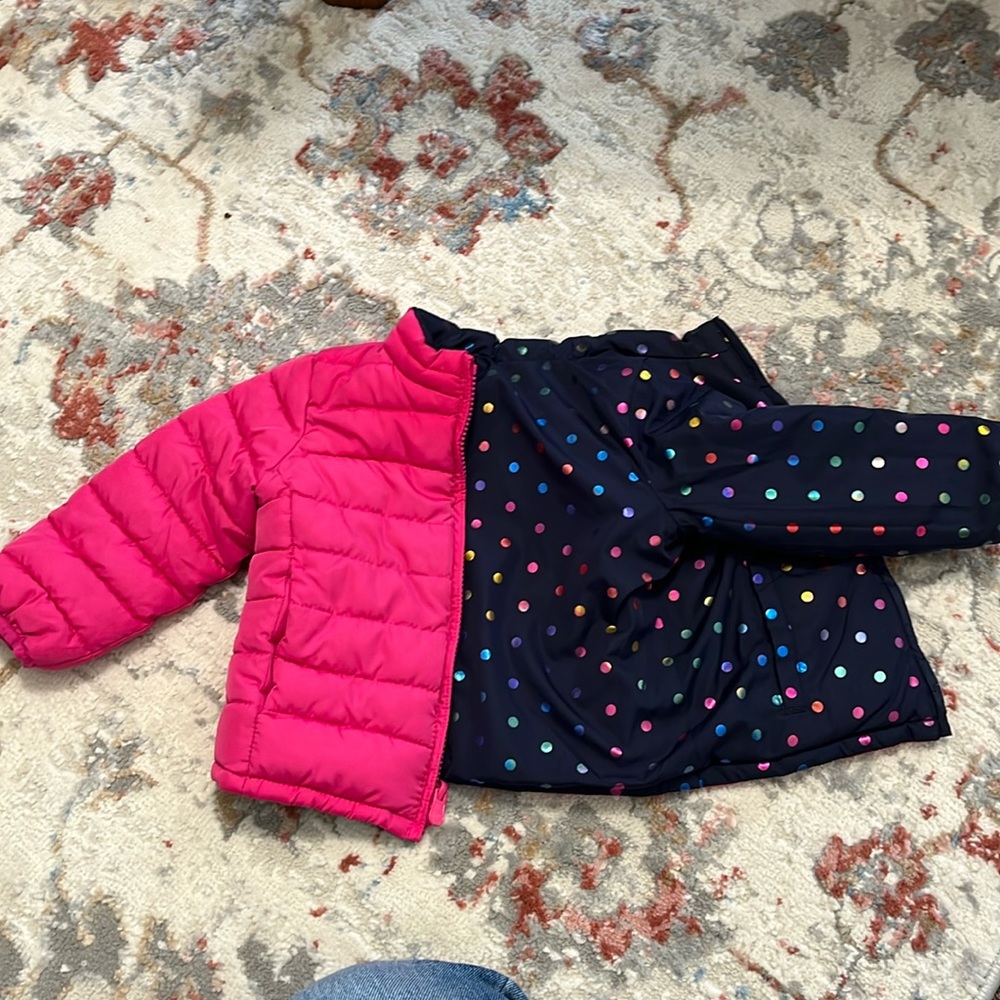 Gap- Reversible 18-24 months Pink and Navy with Polka Dota